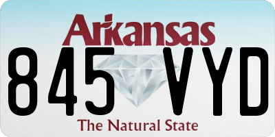 AR license plate 845VYD