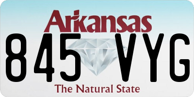 AR license plate 845VYG