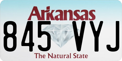 AR license plate 845VYJ