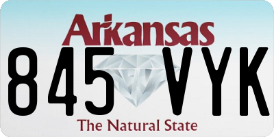 AR license plate 845VYK