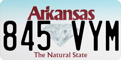 AR license plate 845VYM