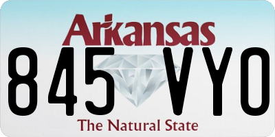 AR license plate 845VYO