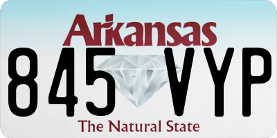 AR license plate 845VYP