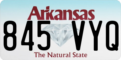 AR license plate 845VYQ