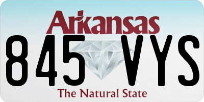 AR license plate 845VYS