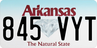 AR license plate 845VYT