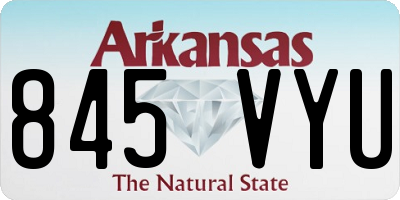 AR license plate 845VYU