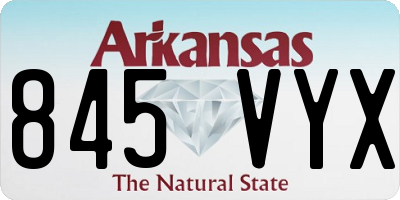 AR license plate 845VYX