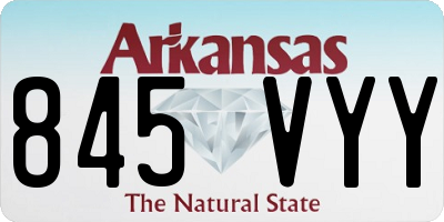 AR license plate 845VYY