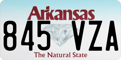 AR license plate 845VZA