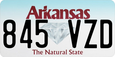AR license plate 845VZD