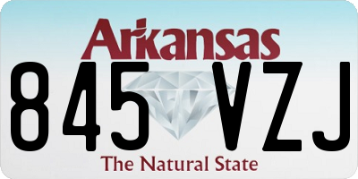 AR license plate 845VZJ