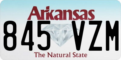 AR license plate 845VZM