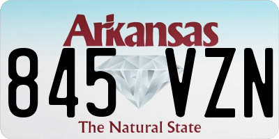 AR license plate 845VZN