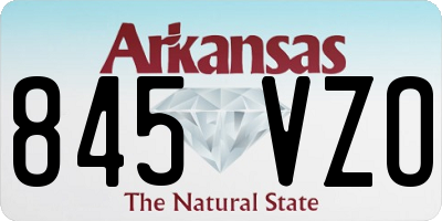 AR license plate 845VZO