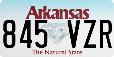 AR license plate 845VZR
