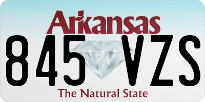 AR license plate 845VZS