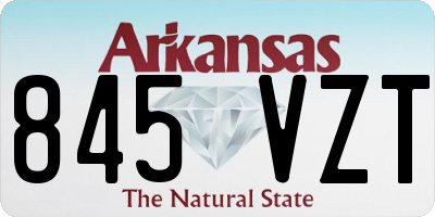 AR license plate 845VZT
