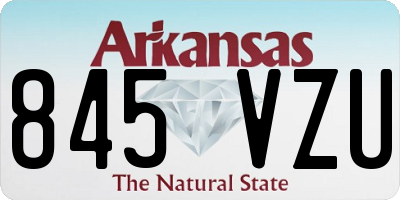 AR license plate 845VZU