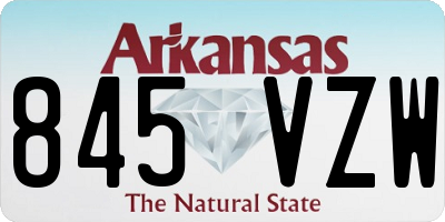 AR license plate 845VZW