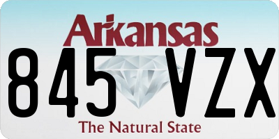 AR license plate 845VZX