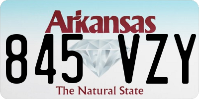 AR license plate 845VZY