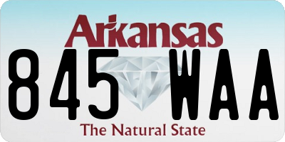AR license plate 845WAA