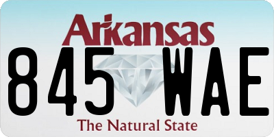 AR license plate 845WAE