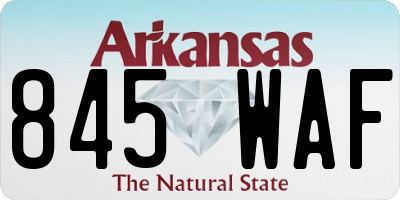 AR license plate 845WAF
