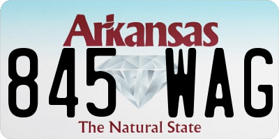 AR license plate 845WAG
