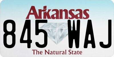 AR license plate 845WAJ