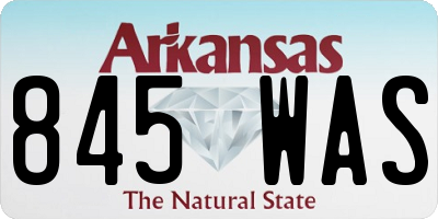 AR license plate 845WAS
