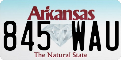 AR license plate 845WAU
