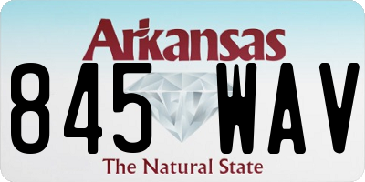 AR license plate 845WAV