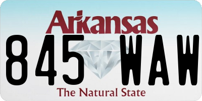 AR license plate 845WAW
