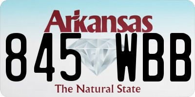 AR license plate 845WBB