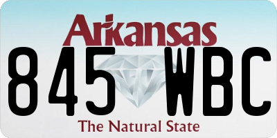 AR license plate 845WBC