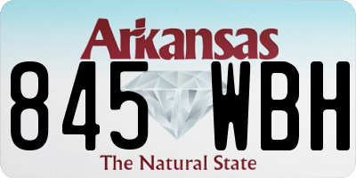 AR license plate 845WBH