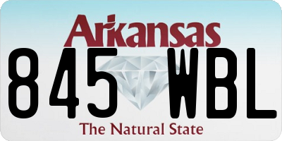 AR license plate 845WBL