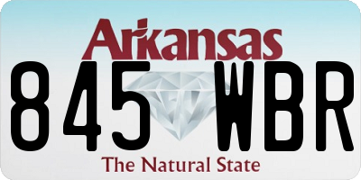 AR license plate 845WBR