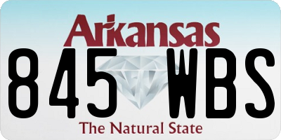AR license plate 845WBS