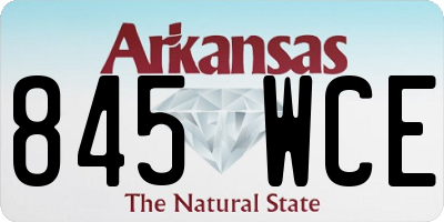 AR license plate 845WCE