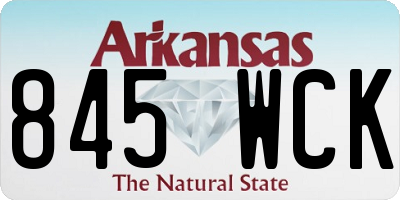 AR license plate 845WCK