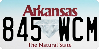 AR license plate 845WCM