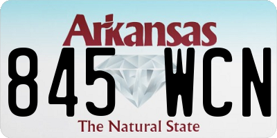 AR license plate 845WCN