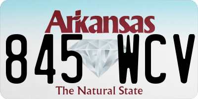 AR license plate 845WCV
