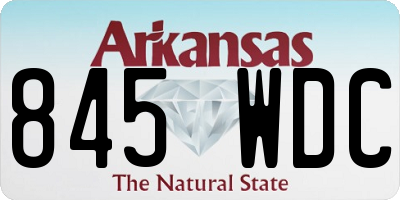 AR license plate 845WDC