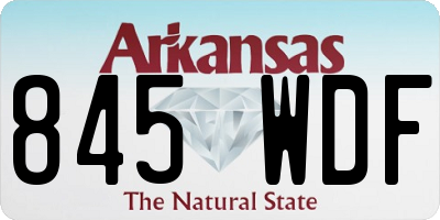 AR license plate 845WDF