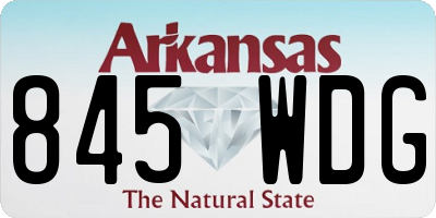 AR license plate 845WDG