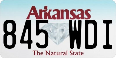 AR license plate 845WDI